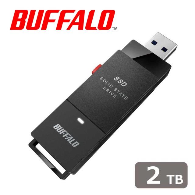 バッファロー｜BUFFALO SSD-SCT2.0U3BA/N USB3.2(Gen2) Type-A＆C TV録画対応 スティック型 MiniStation SSD 2TB（簡易パッケージ）【PS5/PS4 動作確認済】[SSDSCT20U3BAN] 返品種別B
