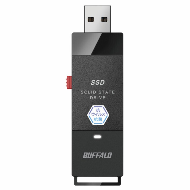 バッファロー(BUFFALO) SSD-PUTVB1.0U3-B 3.2(Gen 1) 対応 抗ウイルス・抗菌対応 スティック型 SSD 1TB