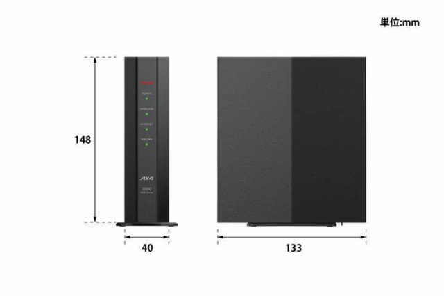 バッファロー(BUFFALO) WSR-3000AX4P-BK(ブラック) AirStation Wi-Fi 6 対応ルーター スタンダードモデル