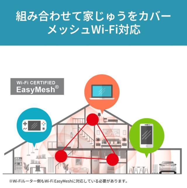 バッファロー｜BUFFALO Wi-Fi 6対応 デュアルバンド Wi-Fi中継器