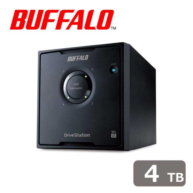 バッファロー｜BUFFALO Drive Station HD-QL4TU3/R5J RAID5対応 USB3.0接続 外付けハードディスク 4TB（1TB×4）[HDQL4TU3R5J] 返品種別B