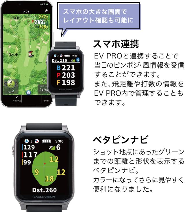 朝日ゴルフ AX-EV-539-GR GPSゴルフナビ EAGLE VISION AX(グレー