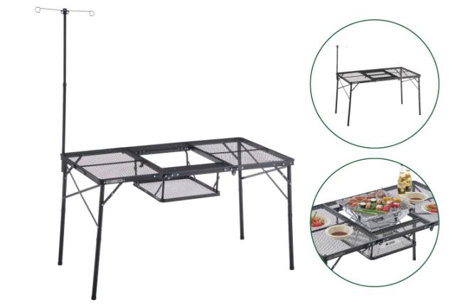 ロゴス No.73581002 アイアンメッシュ 3FD BBQテーブル 13070-BC[LGS73581002] 返品種別A