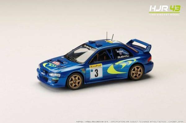 ホビージャパン 1/43 スバル インプレッサ No.3 1998 WRC ラリー・モンテカルロ 3位 C.マクレー/N.グリスト【HJR431003A】ミニカー  返品種別B