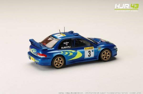 ホビージャパン 1/43 スバル インプレッサ No.3 1998 WRC ラリー・モンテカルロ 3位 C.マクレー/N.グリスト【HJR431003A】ミニカー 返品種別B