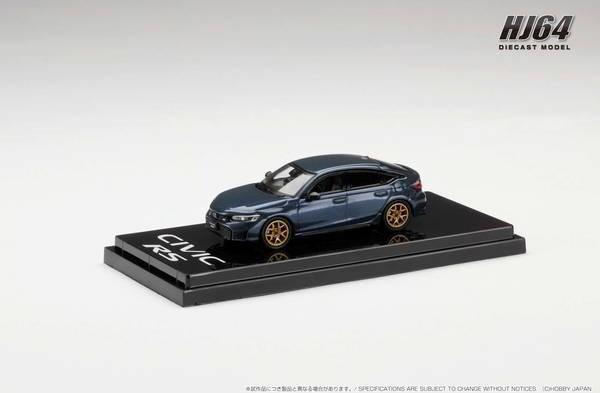 ホビージャパン 1/64 ホンダ シビック RS カスタムバージョン シーベッドブルーパール【HJ642046BBL】ミニカー 返品種別B
