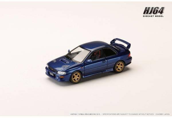 ホビージャパン 1/64 スバル インプレッサ PURE SPORTS COUPE WRX type R STi GC8 V WRフロントバンパー グランブルーマイカ【HJ641079JDB】ミニカー 返品種別B