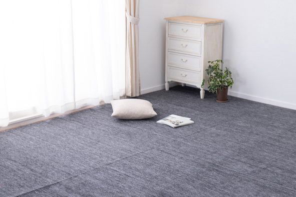 HAGIHARA(萩原) ラウムE8BK ペットにやさしい平織カーペット ラウム 江戸間8帖(352×352cm・ブラック)[ラウムE8BK] 返品種別A