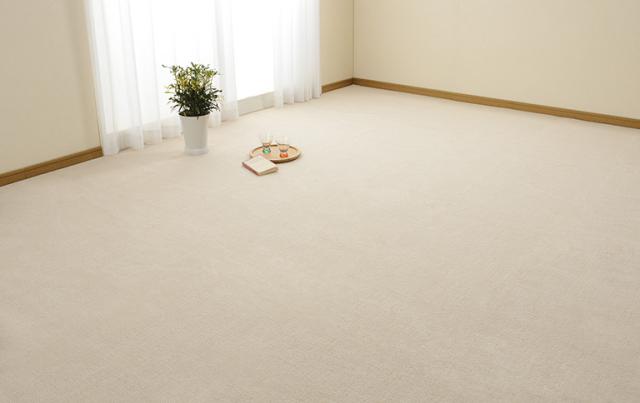 HAGIHARA(萩原) ミ-テE10IVORY 抗菌効果のある平織カーペット ミーテ 江戸間10帖(352×440cm・アイボリー)[ミテE10IVORY] 返品種別A