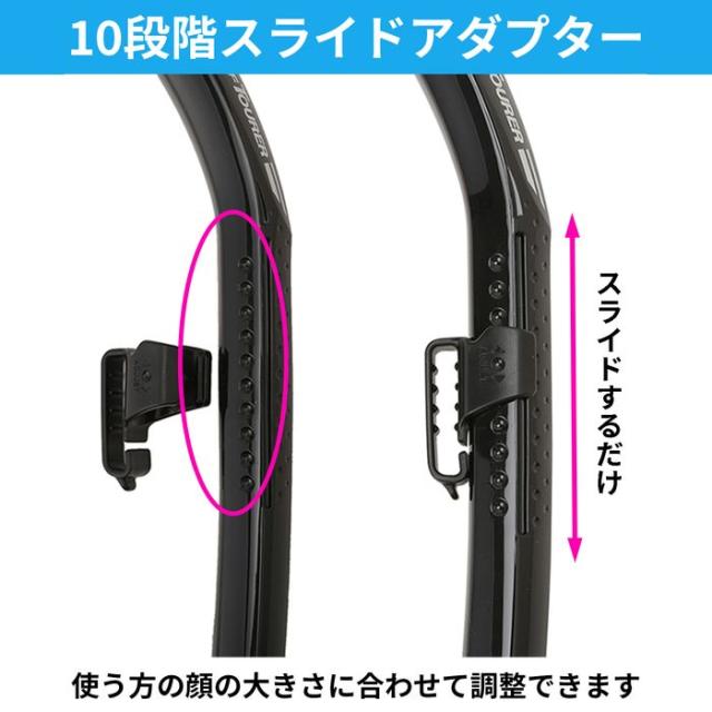 Reef Tourer（リーフツアラー） シュノーケリング 2点セット（ブラックフラッシュイエロー） TBT-RC0110-BKFY返品種別Aの通販は