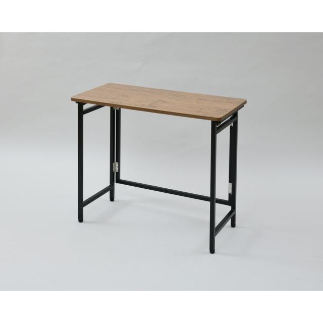 YAMAZEN 折りたたみ式デスク（アンティークブラウン/ブラック・幅80cm×奥行40cm×高さ70cm） RPST-8040H-ABRBK4返品種別A