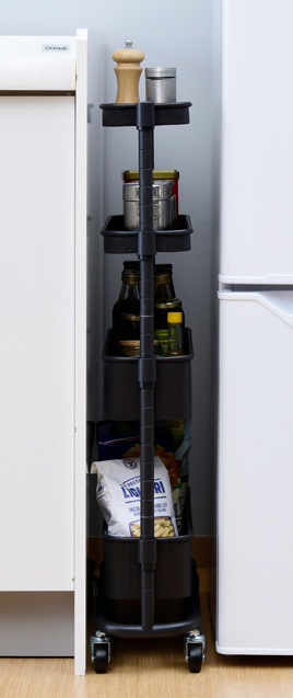 YAMAZEN LSST-4-BK すき間トローリー (ブラック)[LSST4BK] 返品種別Aの通販は