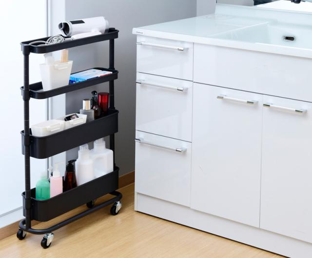 YAMAZEN LSST-4-BK すき間トローリー (ブラック)[LSST4BK] 返品種別Aの通販は