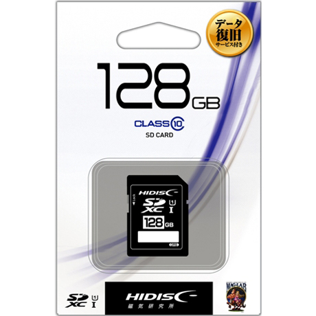 HIDISC HDSDH128GCL10DS SDXCメモリカード 128GB Class10 UHS-I[HDSDH128GCL10DS] 返品種別B