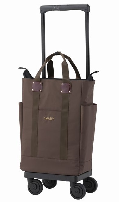 スワニー 5500862 SWANY キャリーバッグ お買い物カート (ブラウン)D-631 ブリル L21ブラウン【4輪ストッパー付】[5500862] 返品種別A
