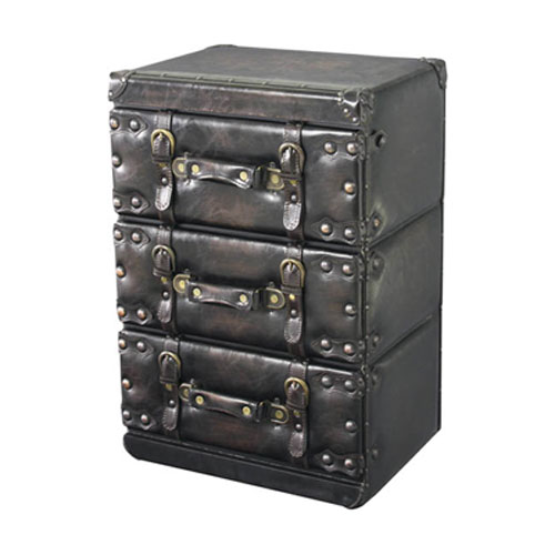 東谷 IW-873 チェスト 3段(ブラック)Travel Furniture[IW873] 返品種別A