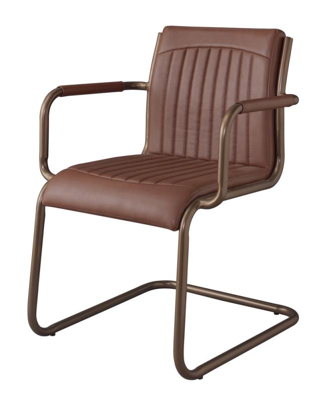 東谷 TEC-51BR アームチェア(ブラウン)[TEC51BR] 返品種別A