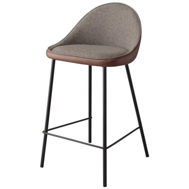 東谷 TEC-42BR カウンターチェア(ブラウン)[TEC42BR] 返品種別A