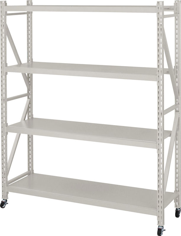東谷 DIS-683IV ボルトレスラック3D(アイボリー・幅129×奥行40.5×高さ157cm)3段タイプ[DIS683IV] 返品種別A