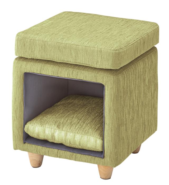 東谷 PET-62GR ペットスツール(グリーン)角型[PET62GR] 返品種別A