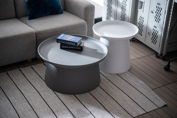 東谷 PT-982GY ラウンドテーブル Lサイズ(直径70×高さ36cm・グレイ)ローテーブル[PT982GY] 返品種別Aの通販は