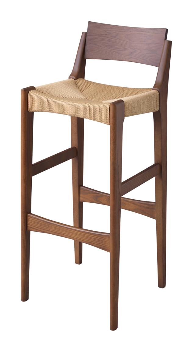 東谷 ACE-74BR ペーパーコードハイチェア(ブラウン・幅36×奥行41×高さ90cm)[ACE74BR] 返品種別A