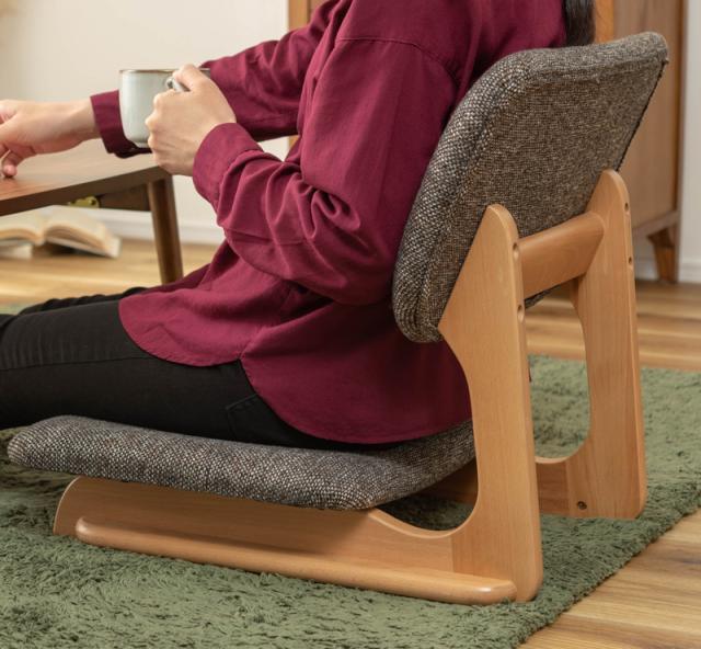 東谷 AZUMAYA 座椅子 フロアチェア NOC-51BR ブラウン 横幅50×奥行56×高さ52×座面高12 フロアチェア NOC-51 BL BR 座椅子 完成品 東谷 AZUMAYA