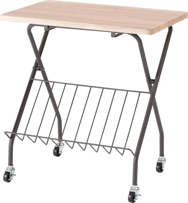 東谷 PT-201DGY フォールディングサイドテーブル(ダークグレー)[PT201DGY] 返品種別A