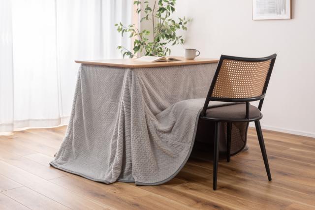 東谷 KK-601GY ダイニング用こたつ布団（247×202cm　グレー）【暖房器具】AZUMAYA[KK601GY] 返品種別A_12