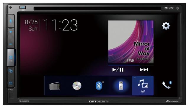 Pioneerパイオニア 6.8V型ワイドVGAモニター/DVD-V/VCD/CD/Bluetooth