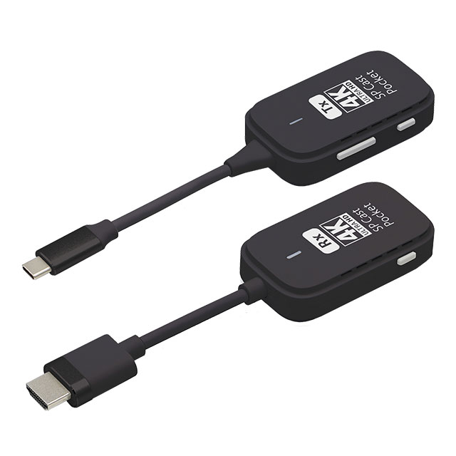 プリンストン SPCASTPOCKET4K-C1SET 4K対応ワイヤレスプレゼンテーション  SP Cast Pocket 4K (ワイヤレスUSB-C to HDMI)(USB-C子機×2台セット)[SPCASTPOCKET4KC1SET] 返品種別A