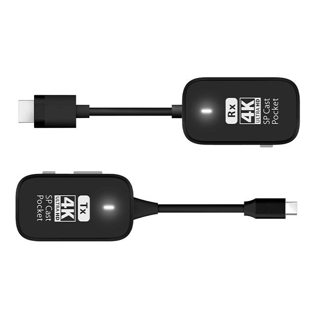 プリンストン SPCASTPOCKET4K-C1SET 4K対応ワイヤレスプレゼンテーション  SP Cast Pocket 4K (ワイヤレスUSB-C to HDMI)(USB-C子機×2台セット)[SPCASTPOCKET4KC1SET] 返品種別A_1
