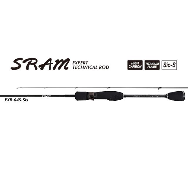 TICT SRAM アジングロッド 6.4ft カーボンソリッド 2ピース EXR-64S-Sis返品種別A