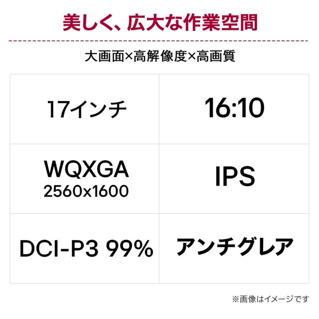 LGエレクトロニクス｜エルジー 17MT70 モバイル液晶ディスプレイ(17型/IPS/WQXGA 2560×1600/60Hz/30ms/MiniHDMI/USB Type-C/3年保証)gram ＋view[17MT70] 返品種別A_2