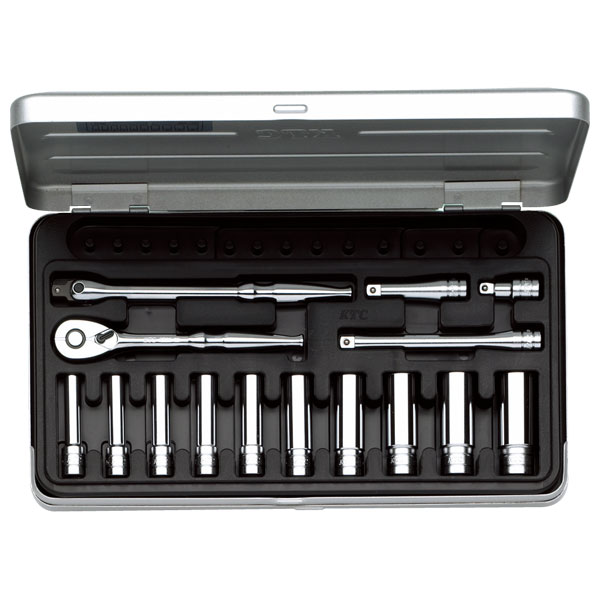 KTC(京都機械工具) TB2L10 6.3sq.ディープソケットレンチセット[15点]KTC[TB2L10] 返品種別B