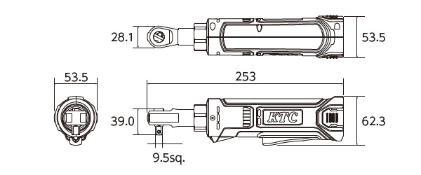 KTC(京都機械工具) JTRE310 9.5sq.コードレスラチェットレンチセット 7.2VKTC[JTRE310] 返品種別B_10