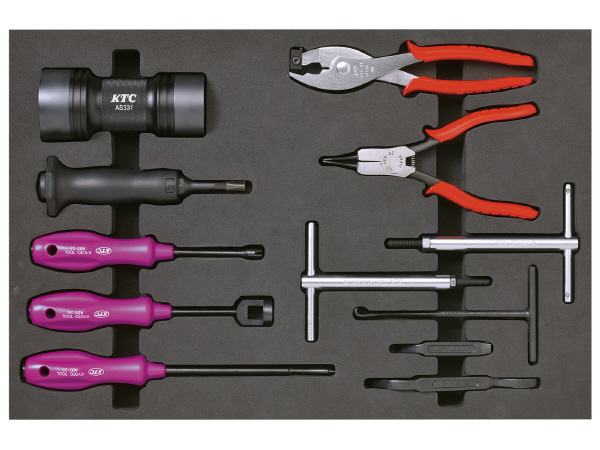 KTC(京都機械工具) ATBX12A ブレーキメンテナンスツールセット（ドラムブレーキ用）[12点]KTC[ATBX12A] 返品種別B