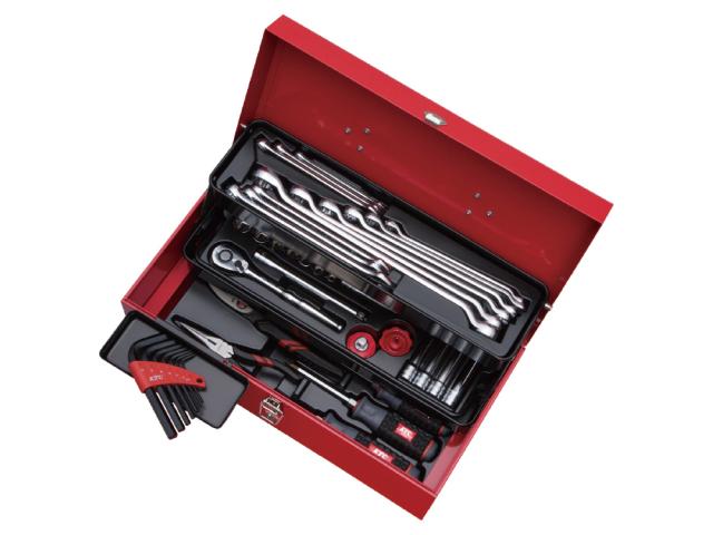 KTC(京都機械工具) SK3435S 9.5sq 工具セット 片開きメタルケース 56点組[SK3435SKTC] 返品種別B
