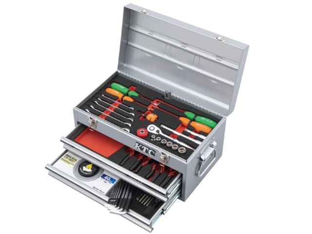 KTC(京都機械工具) SK34026XS 9.5sq スタンダード工具セット 40点組 シルバー[SK34026XS] 返品種別B