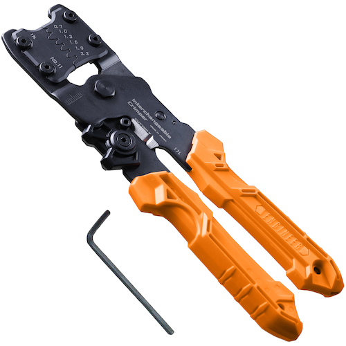 エンジニア PAD-11 ダイス交換式精密圧着ペンチ(0.7、1.0、1.3、1.6、1.9、2.2mm)ENGINEER[PAD11ENGINEER] 返品種別B