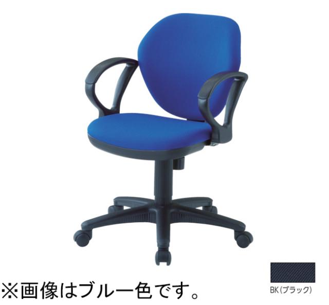 トラスコ中山 T-10A-BK(トラスコ) オフィスチェア　肘付　黒【他商品との同時購入不可】メーカー直送品(沖縄県・離島はお届け対象外となります)[T10ABKトラスコ] 返品種別B
