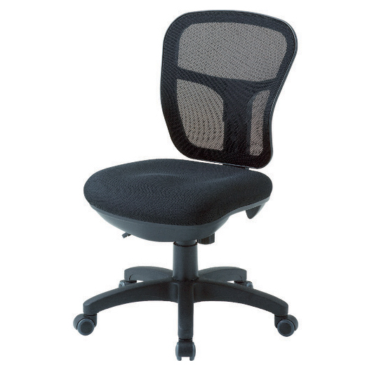 トラスコ中山 MC-2-BK(トラスコ) オフィスチェア　MC-2　背面メッシュタイプ（ブラック）[MC2BKトラスコ] 返品種別A