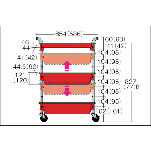 トラスコ中山 TWR-2-GR ツールワゴンロイヤル654×361×887深2浅1 黄緑【他商品との同時購入不可】メーカー直送品(沖縄県・離島はお届け対象外となります)TRUSCO[TWR2GRトラスコ] 返品種別B_4