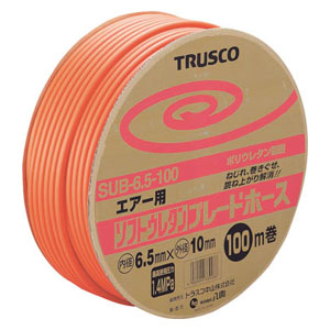 トラスコ中山 SUB6.5100 ソフトウレタンブレードホース　6.5X10mm　100m　ドラム巻[SUB65100] 返品種別B