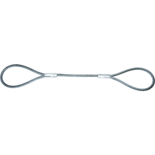 トラスコ中山 TWAL-18S2 ワイヤーロープスリング Aタイプ アルミロック 18mm×2m[TWAL18S2] 返品種別B