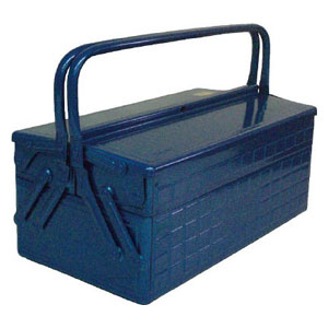 トラスコ中山 GL410B 2段式工具箱　412X220X289　ブルー[GL410B] 返品種別B