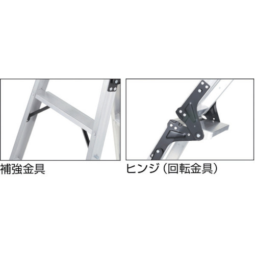 トラスコ中山 TPRK-210 はしご兼用脚立 アルミ合金製脚カバー付 高さ1.98m【他商品との同時購入不可】メーカー直送品(沖縄県・離島はお届け対象外となります)トラスコ中山[TPRK210] 返品種別B_4