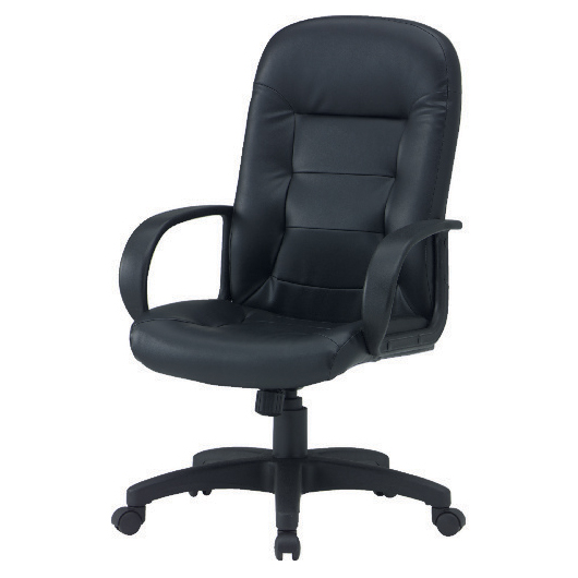 トラスコ中山 T5563-BK オフィスチェア　レザー張り[T5563BK] 返品種別A