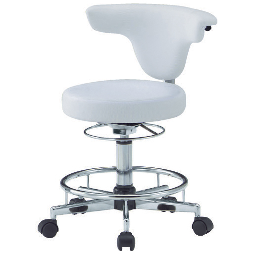 トラスコ中山 TFDC-500-A ワーキングチェア（380XH460-590・アイボリー）[TFDC500A] 返品種別A