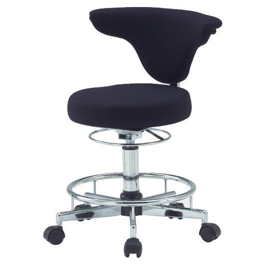 トラスコ中山 TFDC-500-B ワーキングチェア（380XH460-590・黒）[TFDC500B] 返品種別A